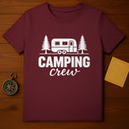 Camping Crew Graphic Tee Shirt for Outdoor Lovers