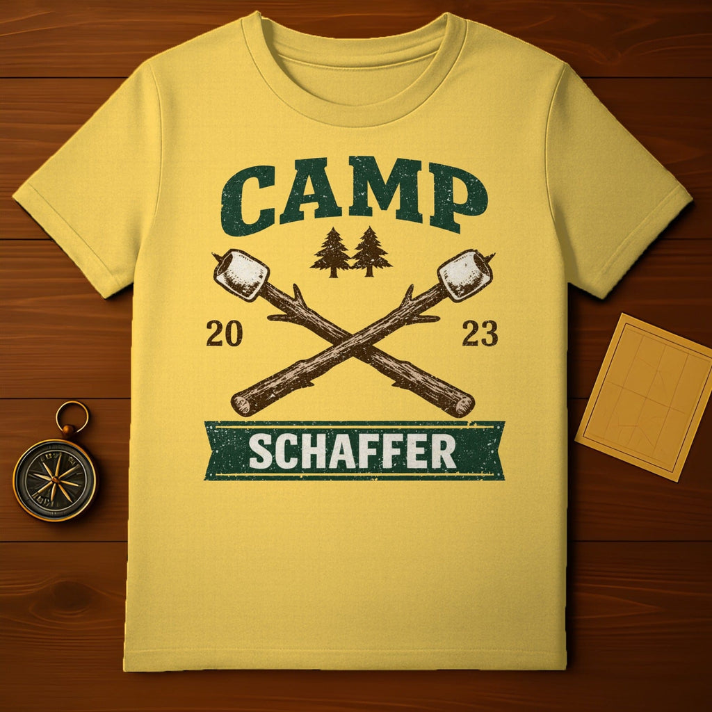 Camp Schaffer 2023 Marshmallow Crossed Sticks T-shirt