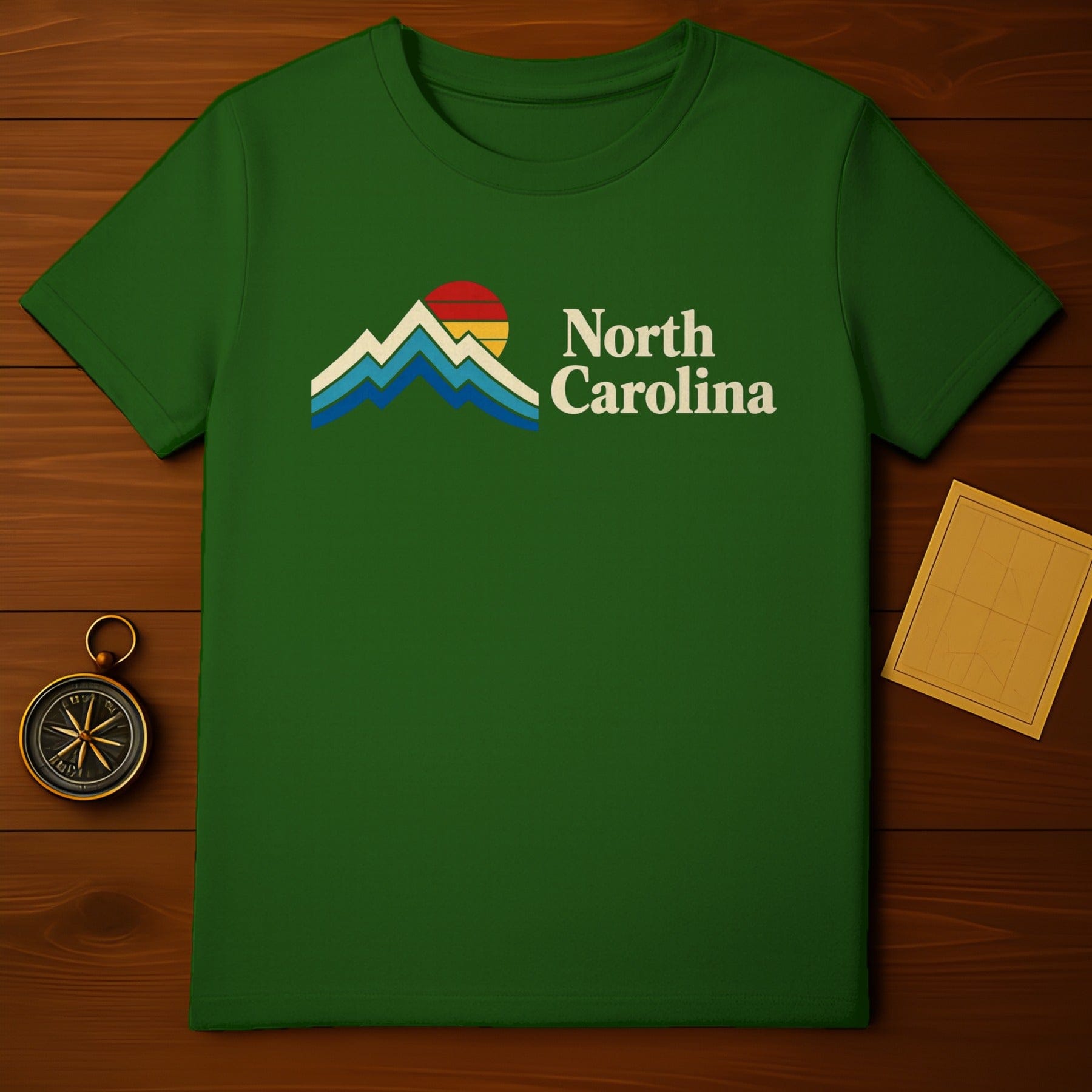 Retro North Carolina Mountain Landscape T-shirt