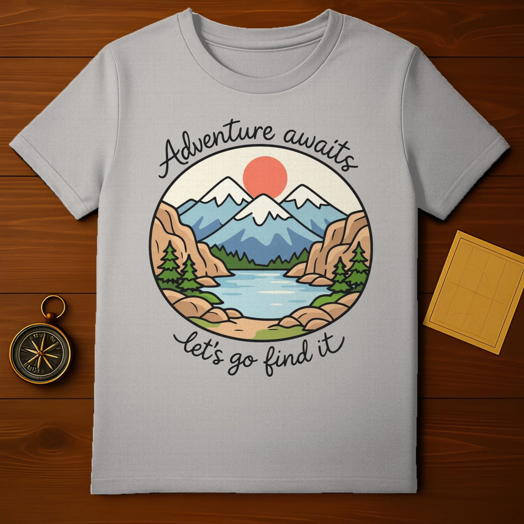 Adventure Awaits Let's Go Find It Mountains Lake product type
