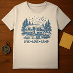 Live Love Camp Camping Scenic Design T-shirt