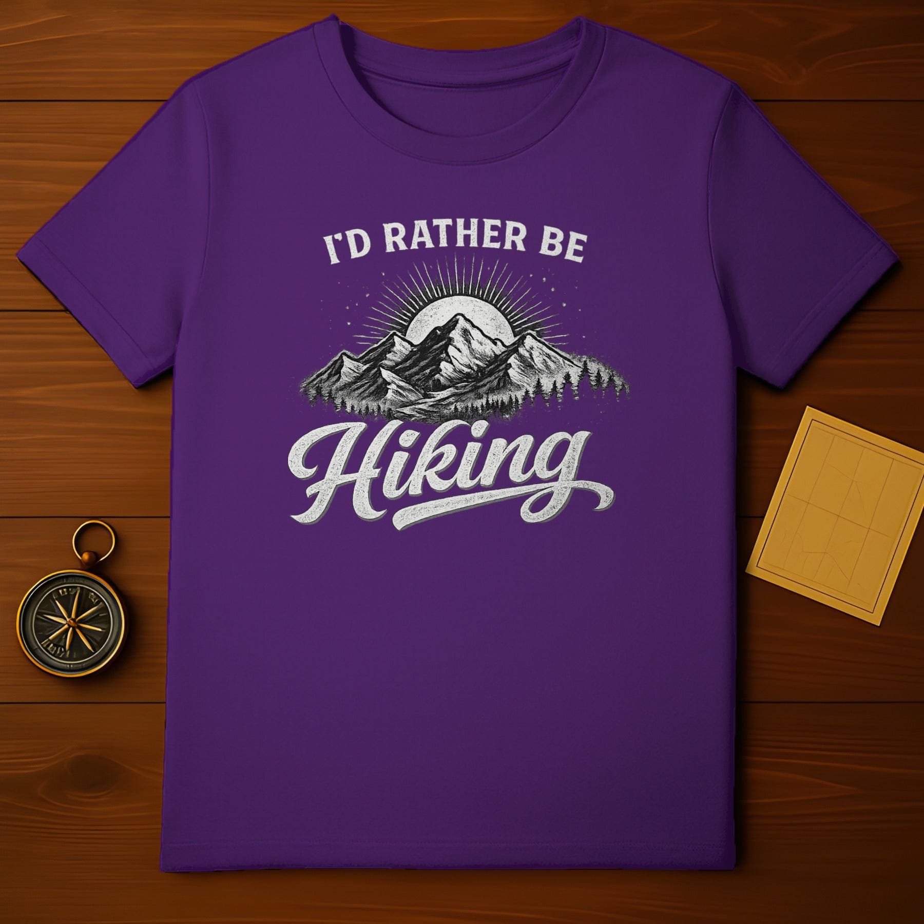 I'd Rather Be Hiking Graphic Outdoor Enthusiast Shirt