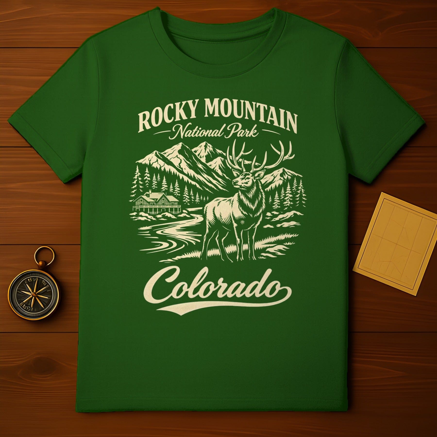 Rocky Mountain National Park Colorado Elk Scene T-Shirt product type
Rocky Mountain
National Park
Colorado
Elk
Mountain
Nature
Outdoors
Wildlife
Forest
Adventure
Landscape
River
Cabin
Trees
Stag
Deer
Travel
Souvenir
Green
Graphic Tee