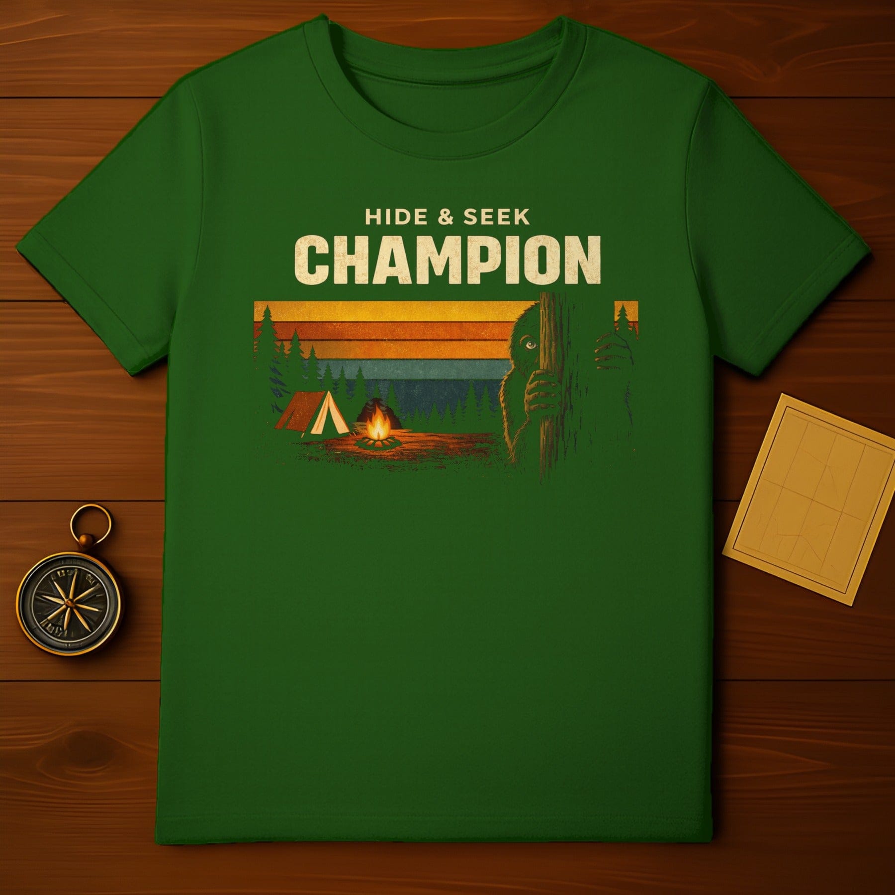 Hide & Seek Champion Retro Camping T-Shirt