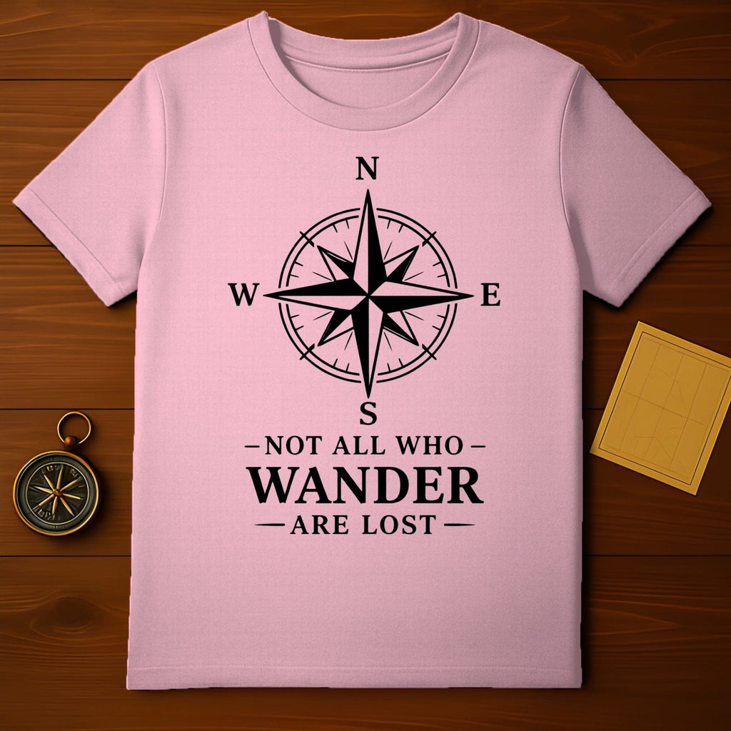 Not All Who Wander Are Lost Compass Rose Pink product type