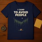 I Camp To Avoid People Moon Forest Camping Shirt