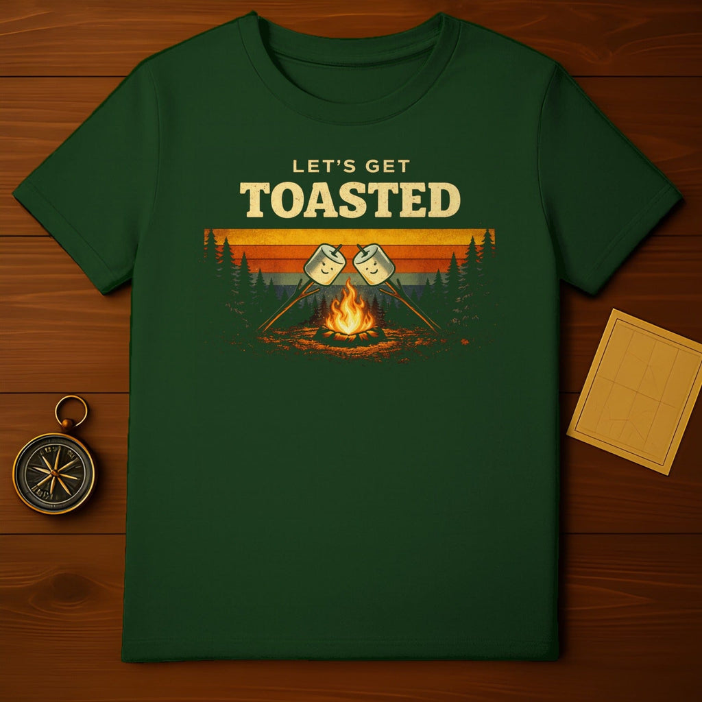 Let's Get Toasted Campfire Marshmallow Graphic Tee