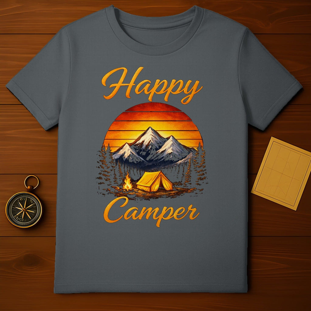 Happy Camper Graphic Tee Outdoor Adventure Shirt