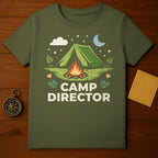 Camp Director Tent Campfire Design Shirt