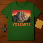 Yosemite National Park El Capitan Sunset Graphic Green Tee product type
