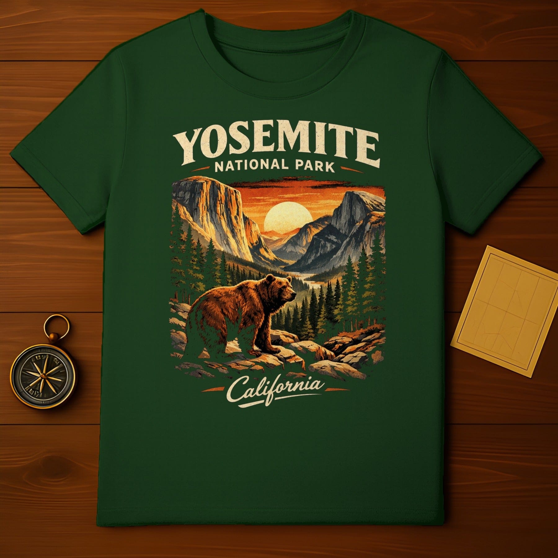 Yosemite National Park Bear California Graphic T-shirt