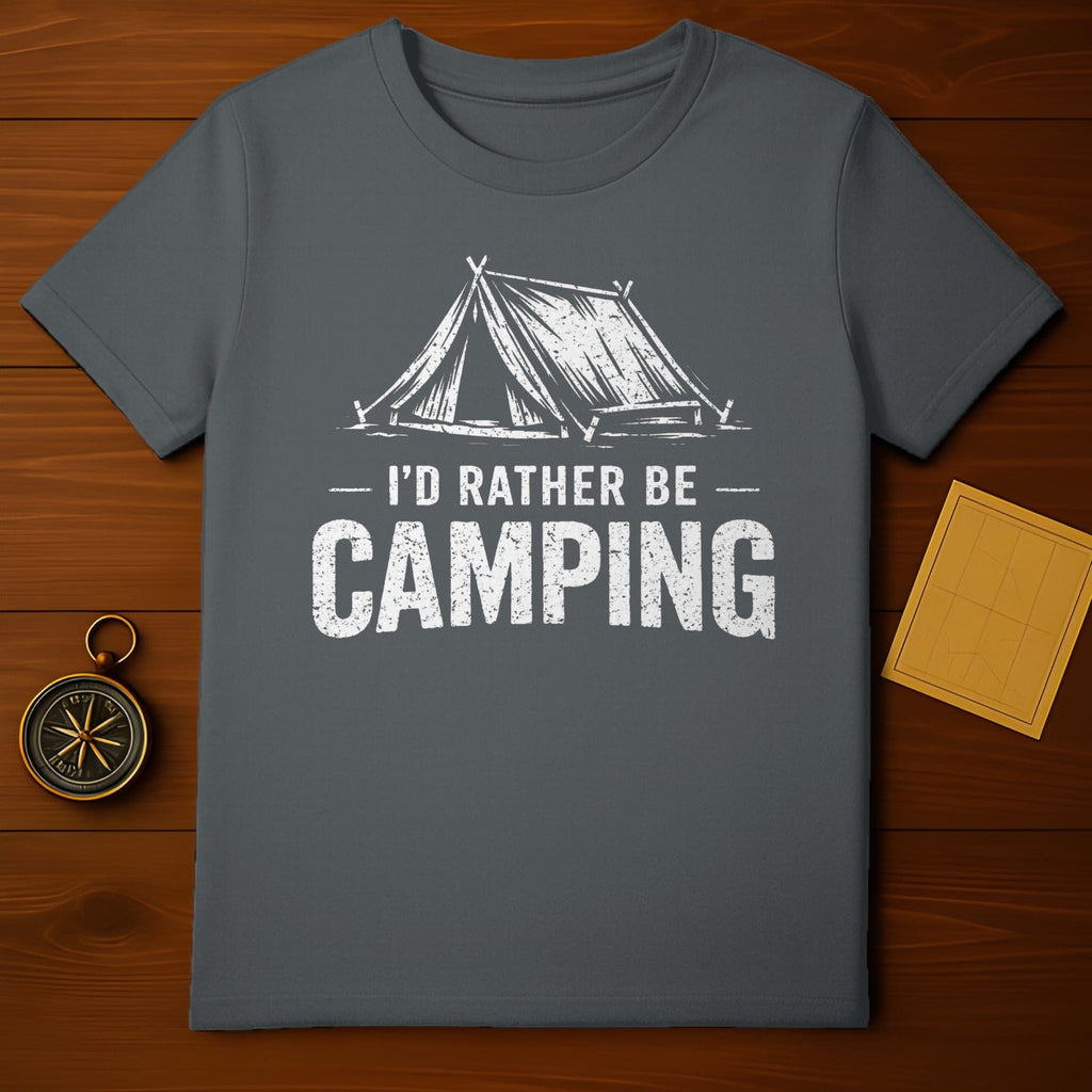 I'd Rather Be Camping Graphic T-Shirt for Camping Enthusiasts