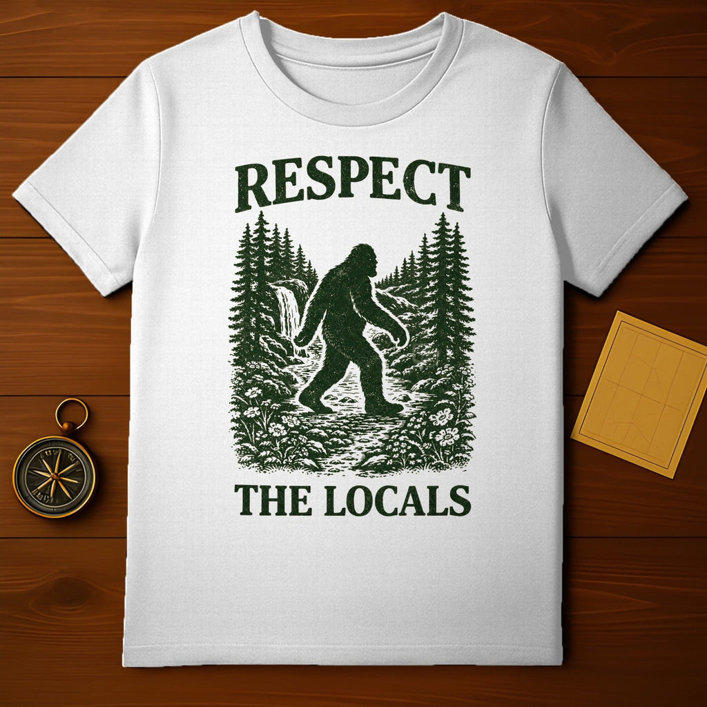 Respect The Locals Bigfoot Graphic T-Shirt