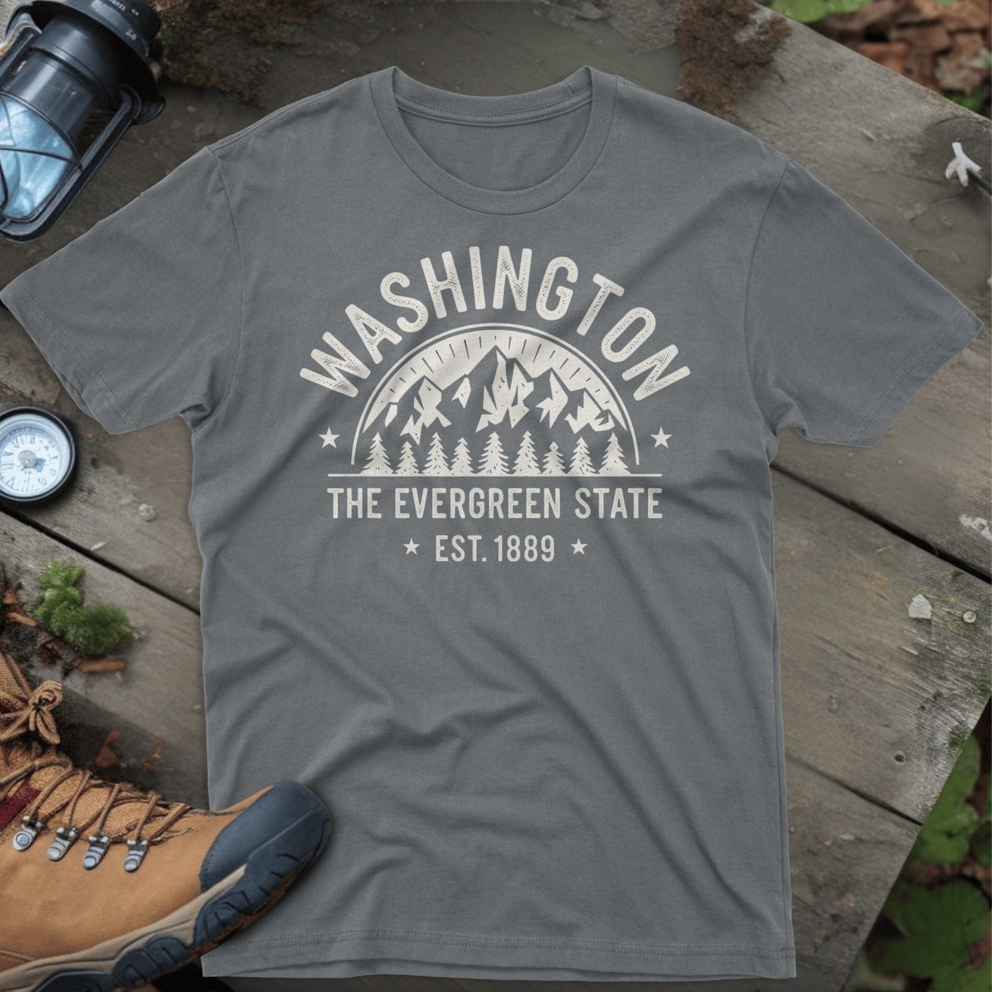 Washington The Evergreen State Est 1889 T-Shirt product