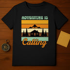 Adventure is Calling Mountain Cabin Graphic T-shirt