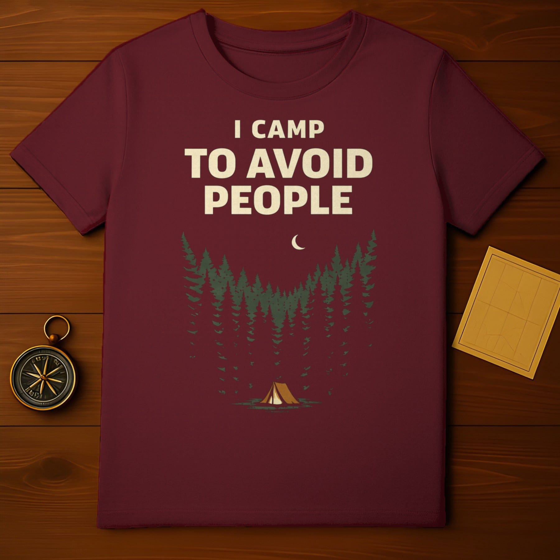 I Camp To Avoid People Graphic Camping Shirt