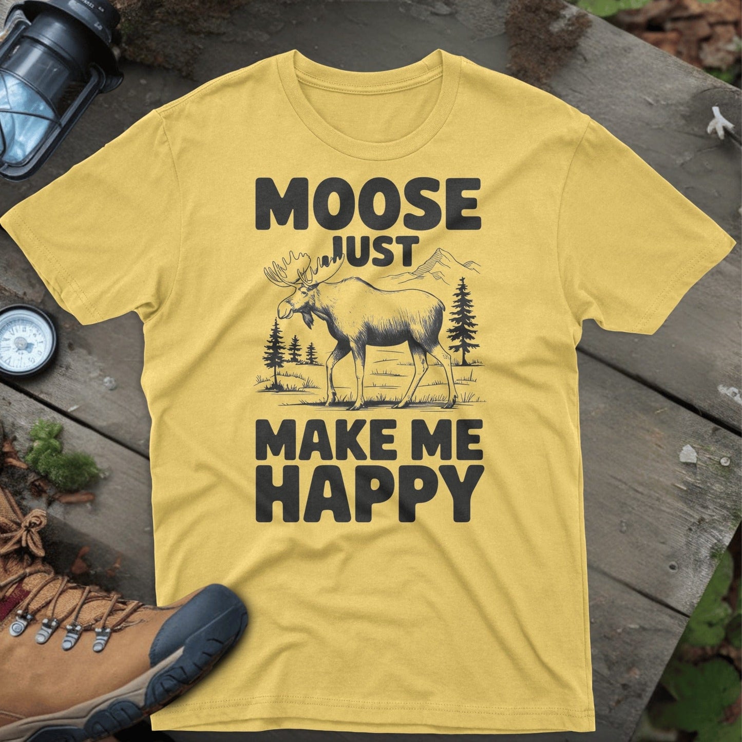 Moose Just Make Me Happy Graphic T-Shirt product type