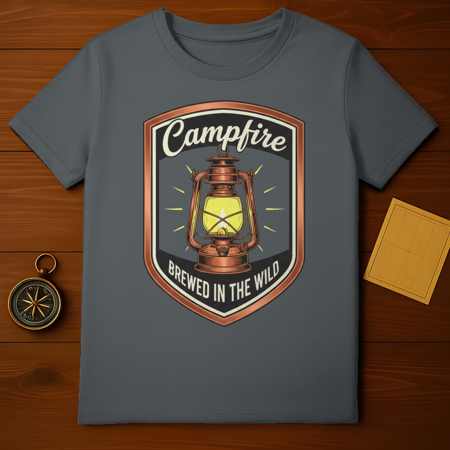 Campfire Brewed in the Wild Lantern Graphic T-shirt