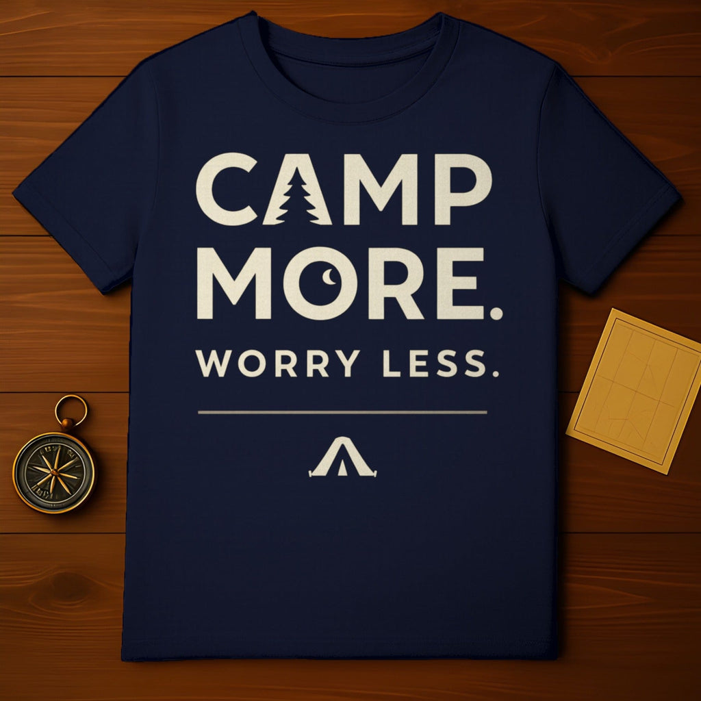Camp More Worry Less Outdoor Adventure T-Shirt