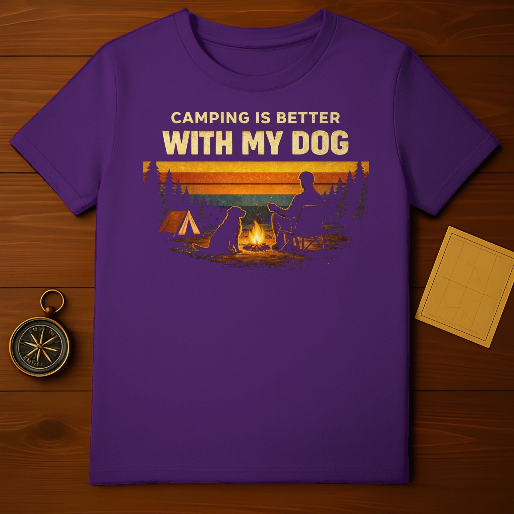 Camping Is Better With My Dog Graphic Tee