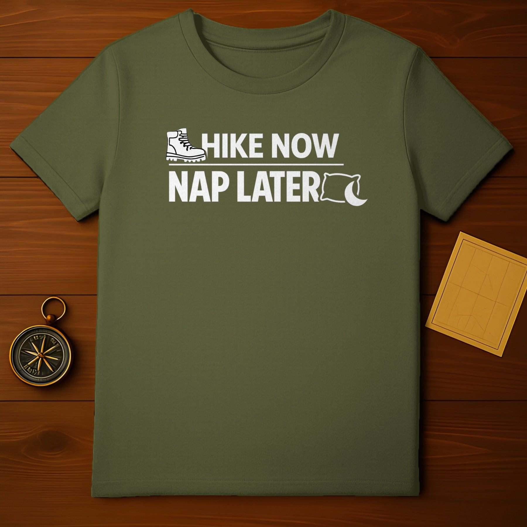 Hike Now Nap Later Graphic Tee Perfect Hiking Gift