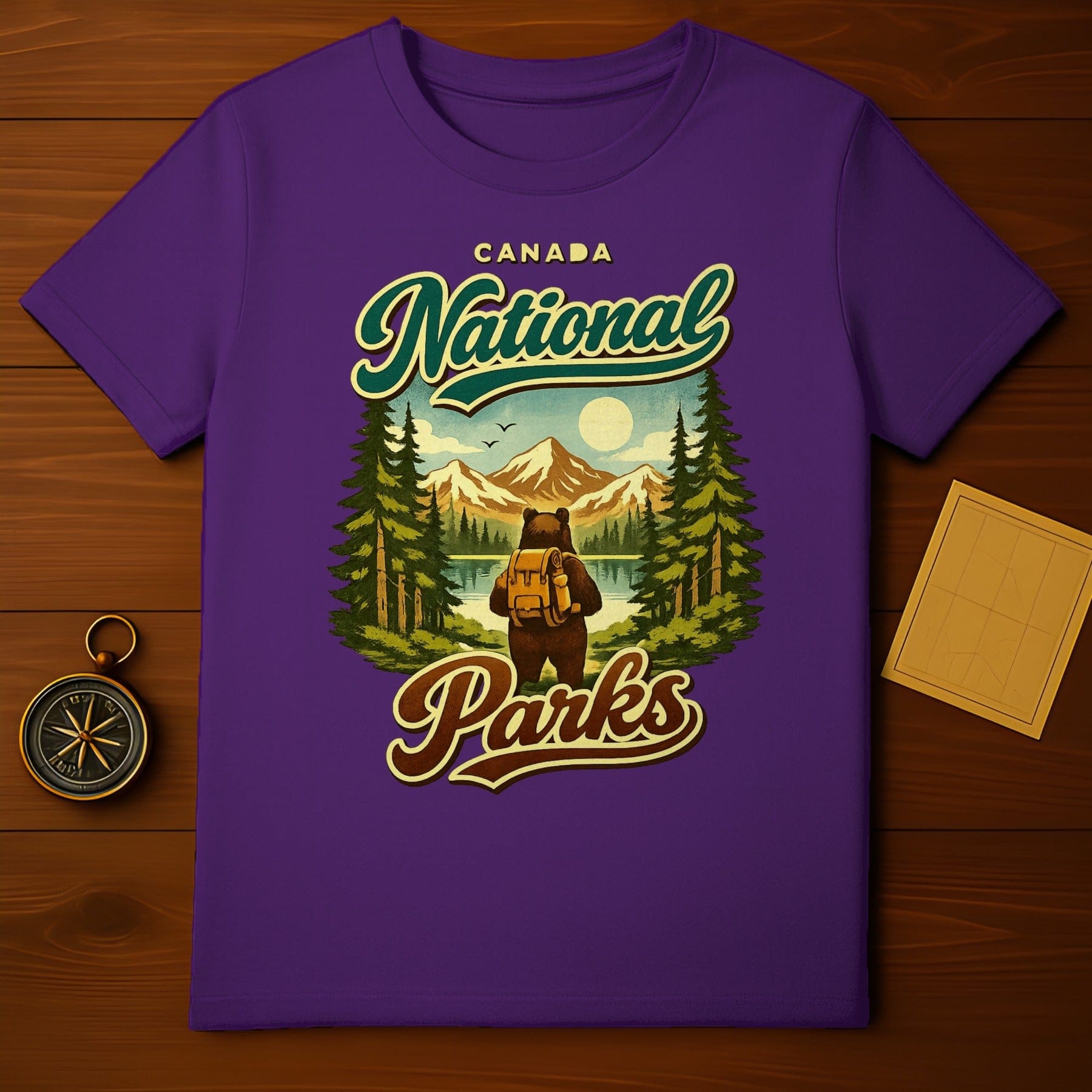 CANADA National Parks Retro Bear Mountains Lake Forest Scene t-shirt
Canada
National Parks
Bear
Hiking
Camping
Mountains
Lake
Forest
Trees
Outdoor
Nature
Adventure
Travel
Retro
Vintage
Wildlife
Scenic
Explore
Canadian Rockies
Outdoors life