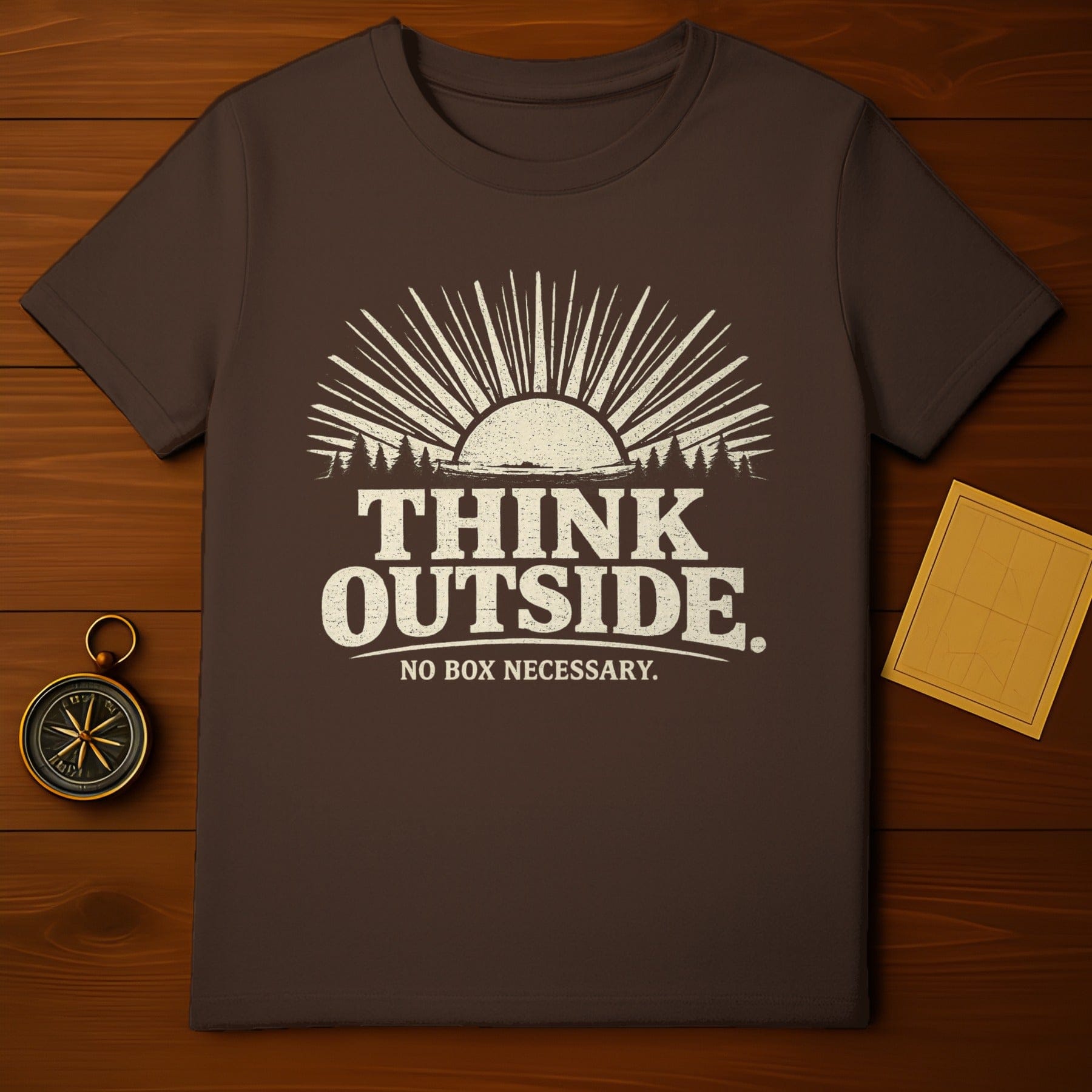 Think Outside No Box Necessary Graphic Design Shirt