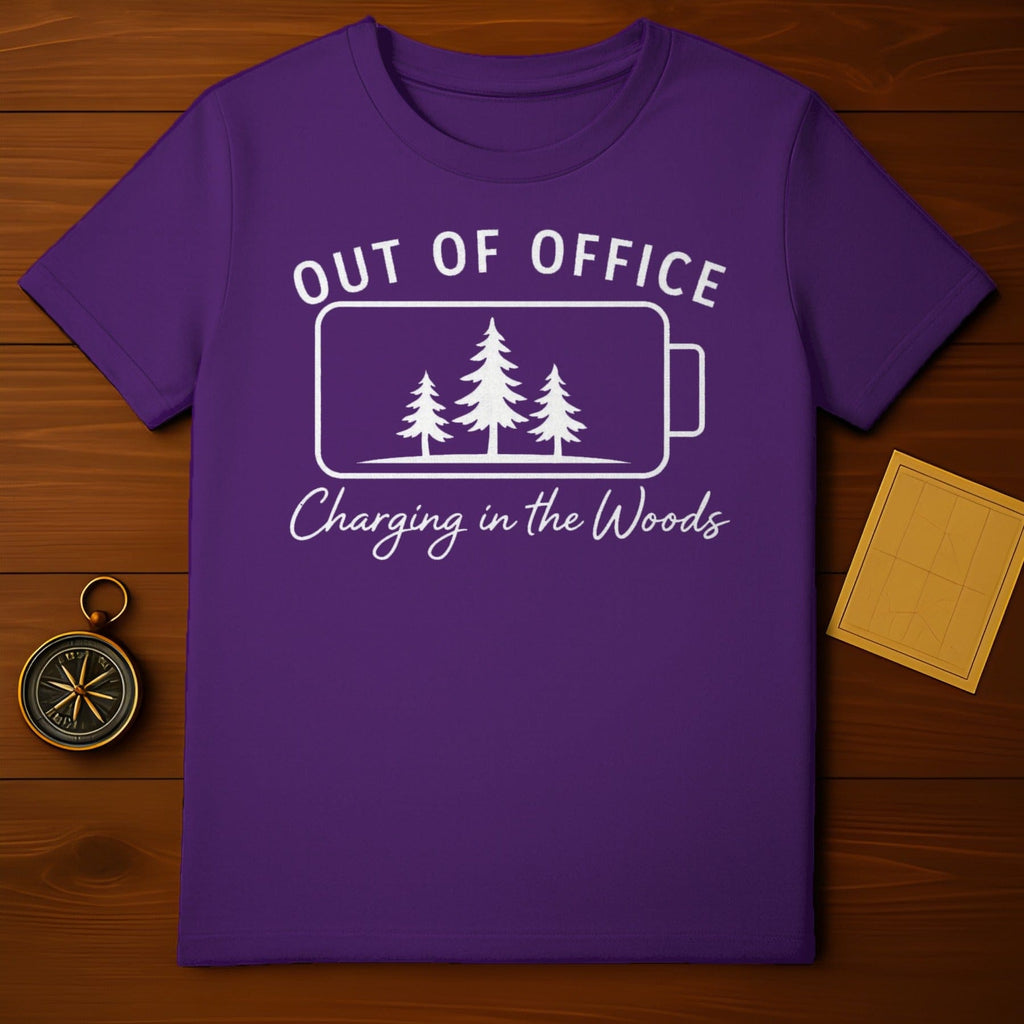 Out Of Office Charging In The Woods Graphic Tee
