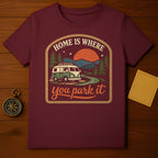 Home Is Where You Park It Camper Van T-shirt product type
camping shirt
camper van tee
rv life apparel
road trip shirt
adventure tee
outdoor t-shirt
nature lover
van life gift
mountains design
forest graphic
vintage camper
retro van shirt
home is where
park it tee
travel shirt
wanderlust top
explore more
unique t-shirt
graphic tee
unisex shirt
