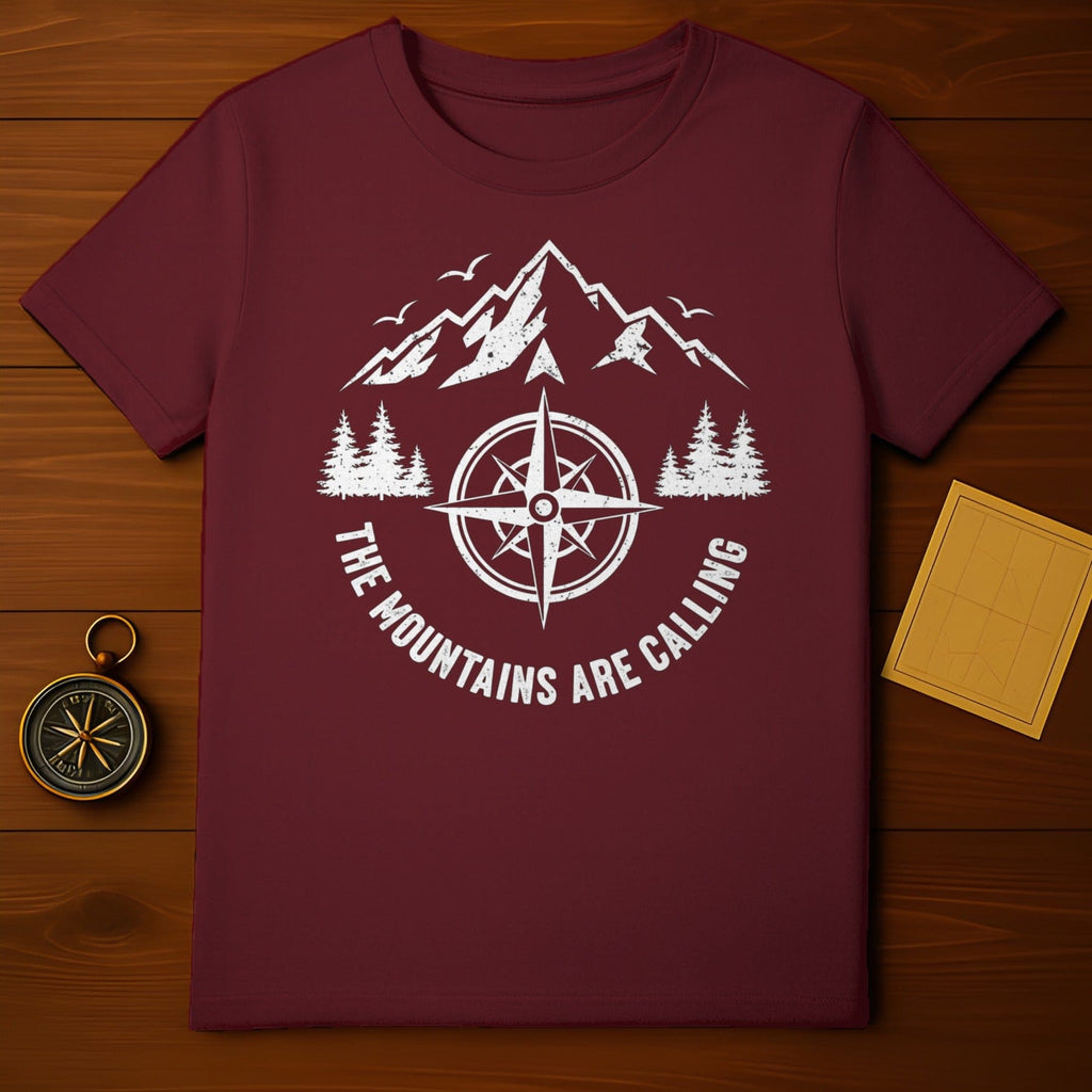 The Mountains Are Calling Compass Adventure T-Shirt