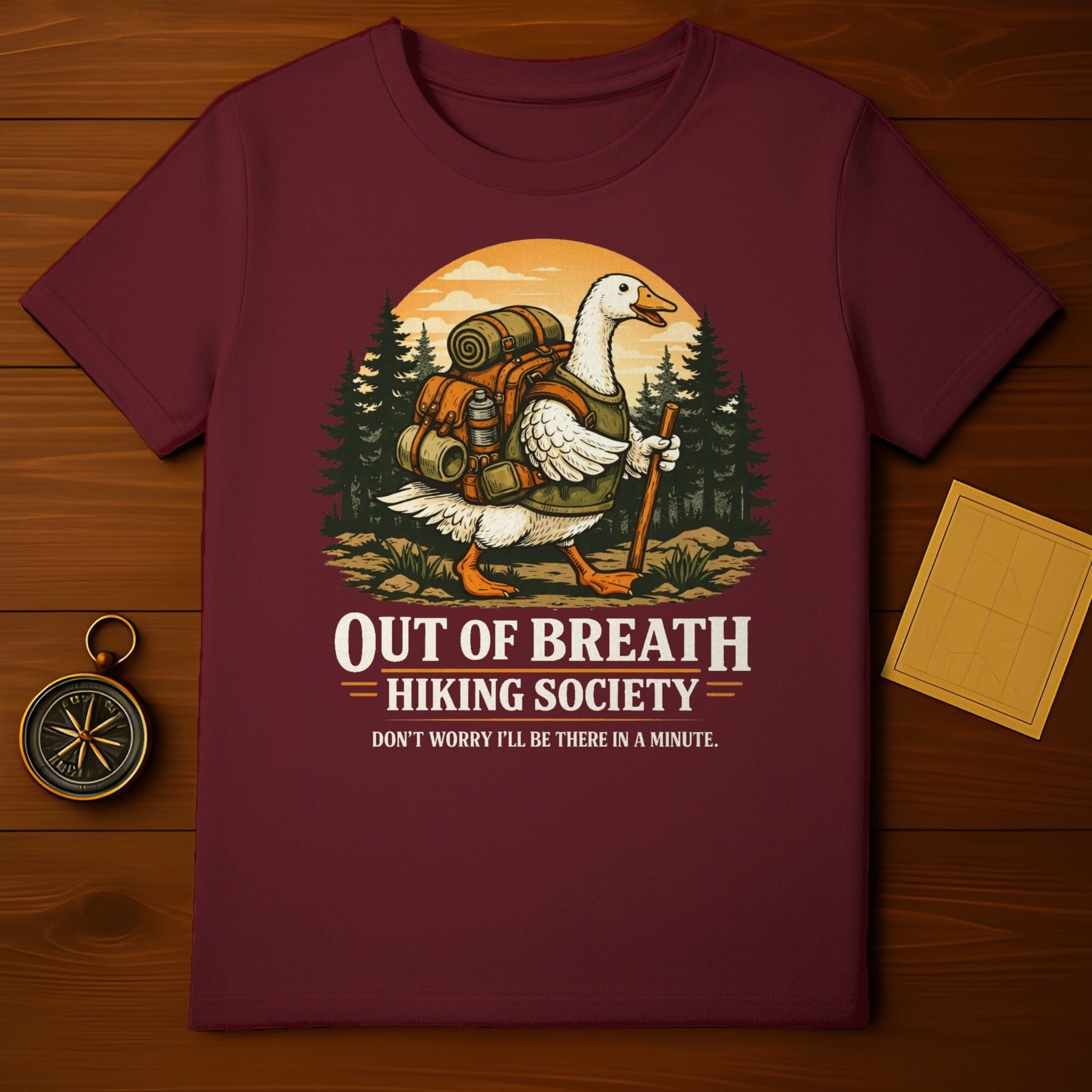 Out Of Breath Hiking Society T-Shirt Funny Hiking Gift