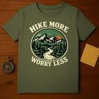 Hike More Worry Less Outdoor Adventure T-Shirt