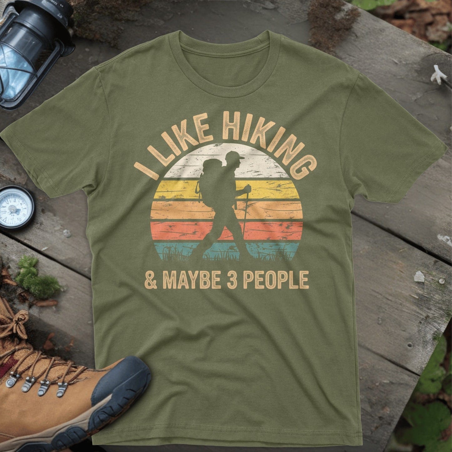 I Like Hiking Maybe Three People Funny Shirt product