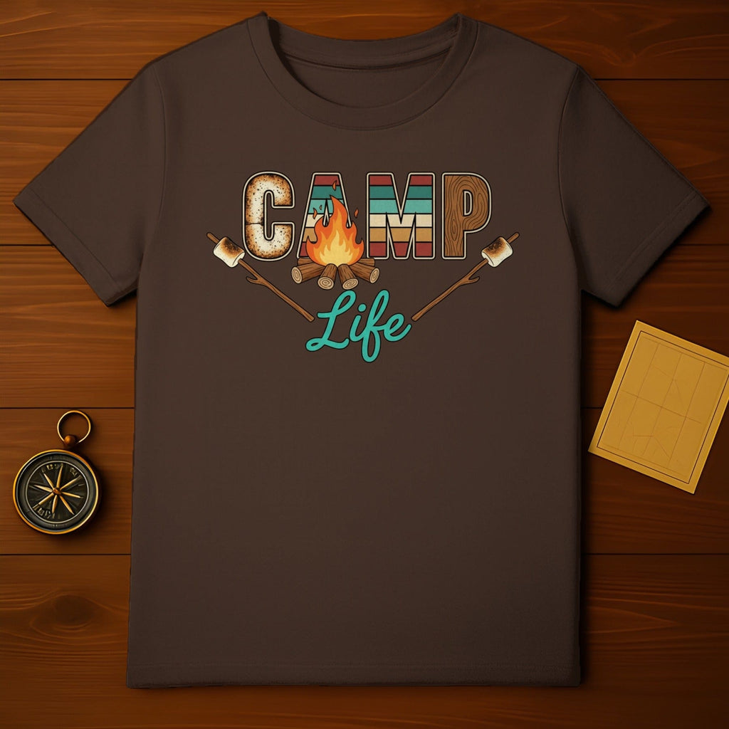 Camp Life Fun Graphic Nature Theme T-Shirt