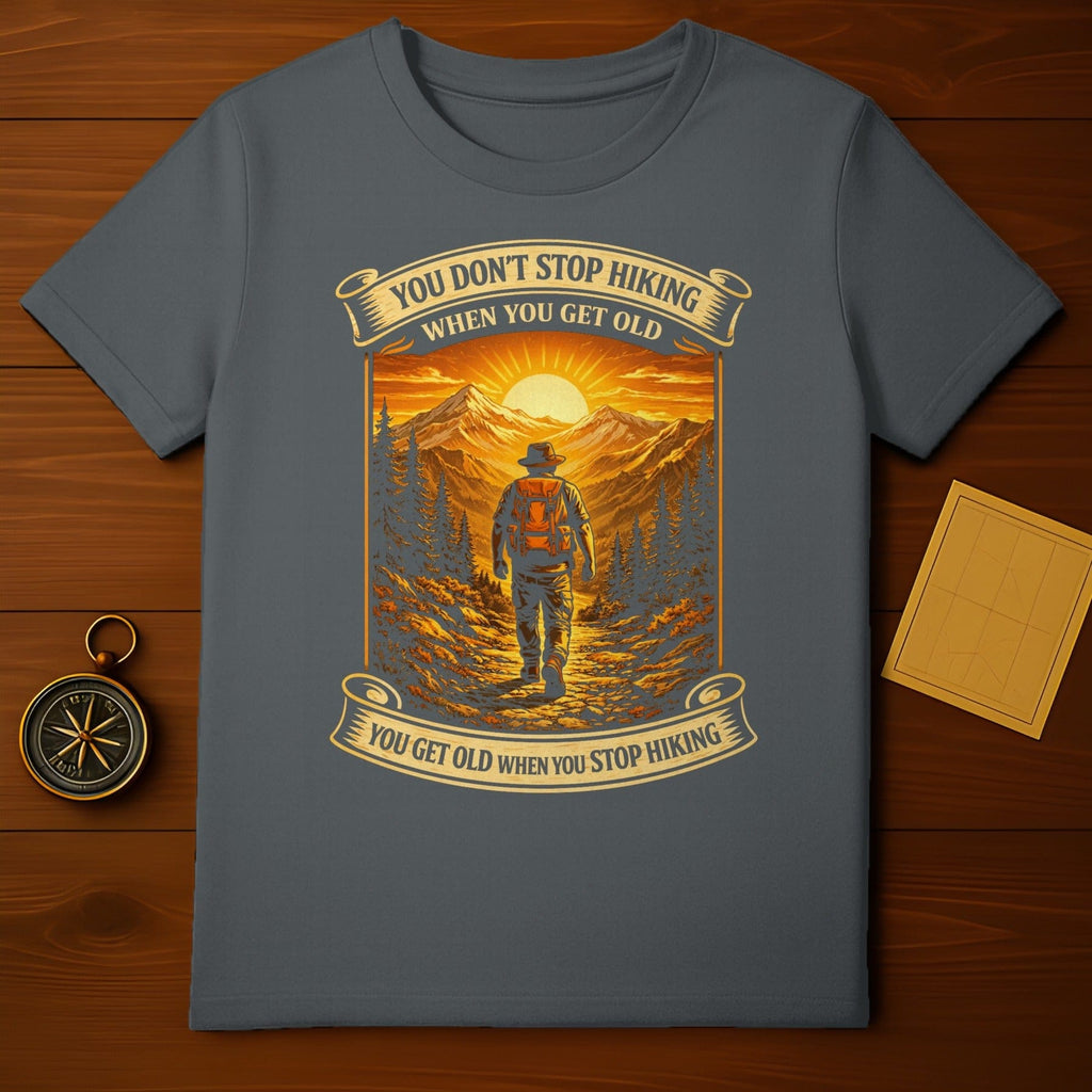 Don't Stop Hiking When You Get Old Journey product type
Hiking
Hiker
Mountains
Sunset
Outdoor
Adventure
Nature
Forest
Trail
Wanderlust
Explore
Traveler
Inspirational
Quote
GraphicTee
Apparel
GiftIdea
Camping
Backpacking
VintageStyle
