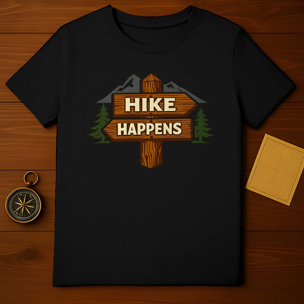 Hike Happens Mountain Adventure Graphic T-shirt