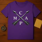 Purple CAMP Arrows Graphic Short Sleeve Shirt